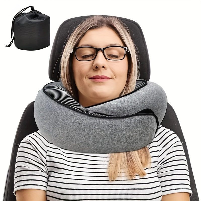 Soft U-Shaped Travel Pillow – Durable Neck Support for Airplane Travel