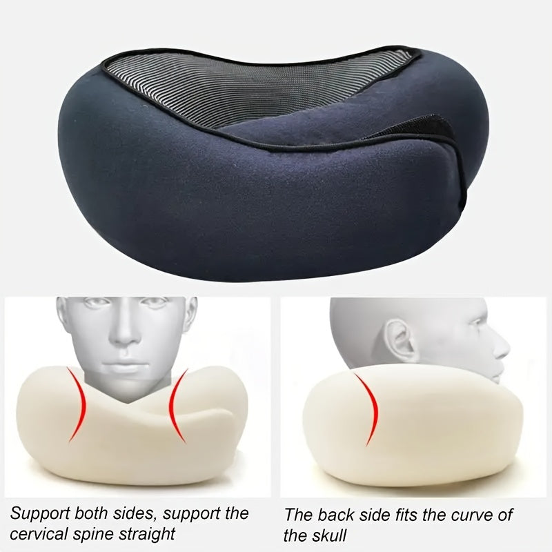 Soft U-Shaped Travel Pillow – Durable Neck Support for Airplane Travel