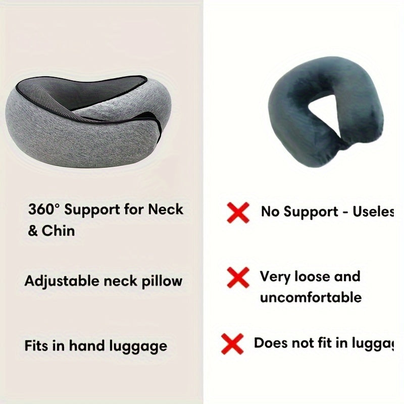 Soft U-Shaped Travel Pillow – Durable Neck Support for Airplane Travel