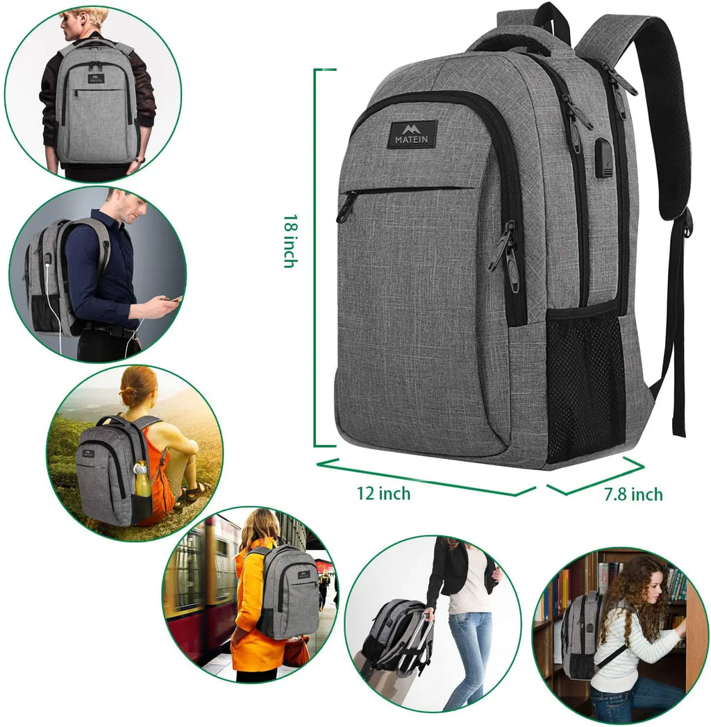 Slim Anti-Theft Laptop Travel Backpack