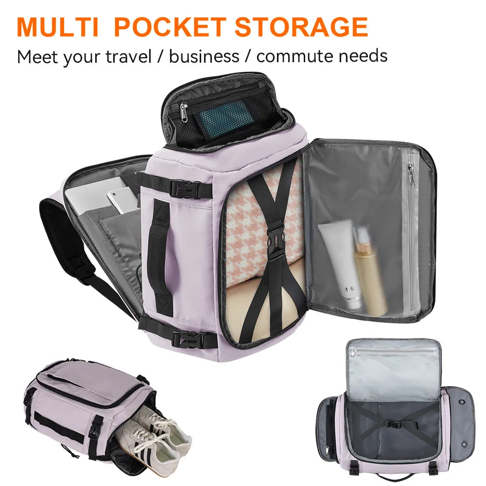 GloVoyage 36–56L Water-Resistant Unisex Travel Backpack