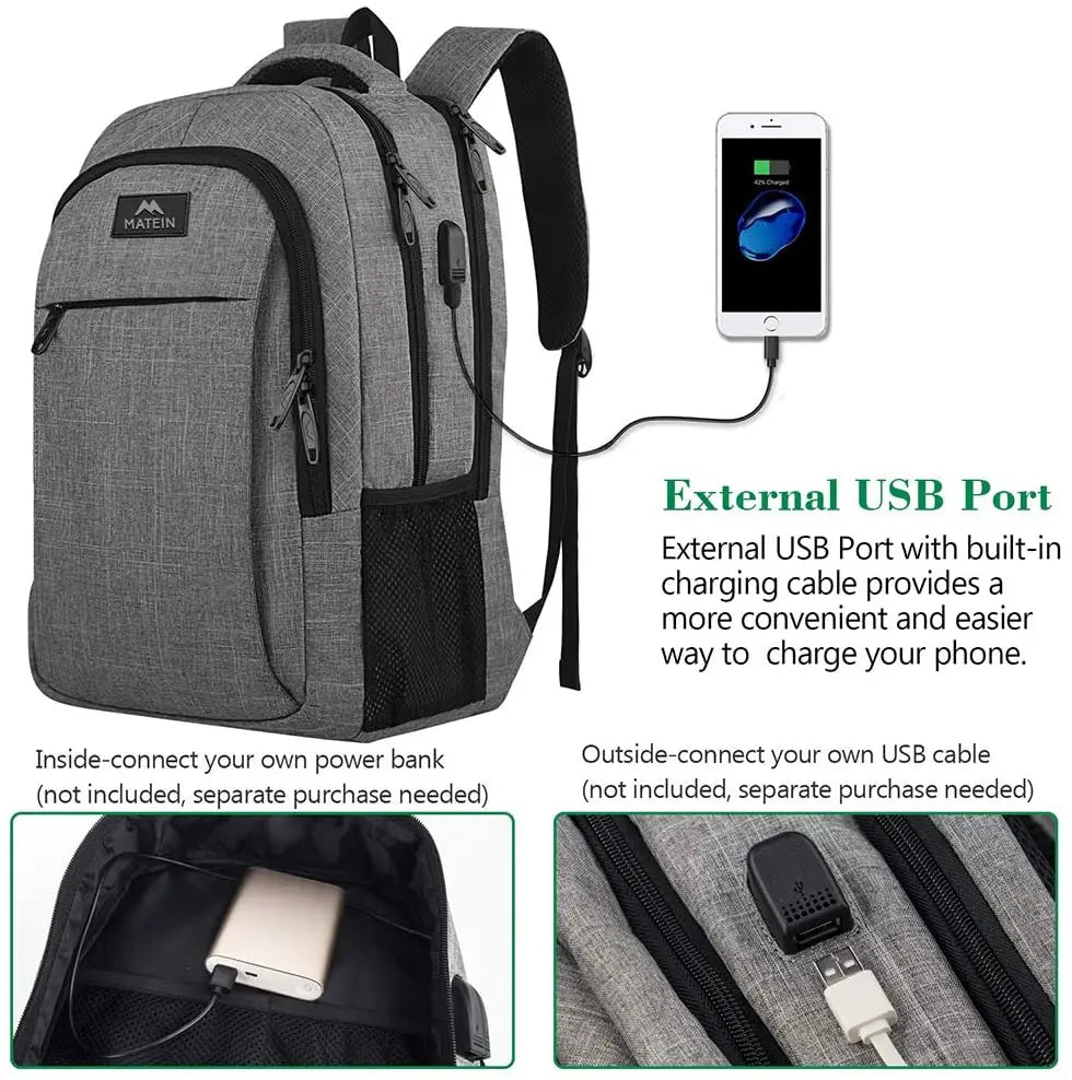 Slim Anti-Theft Laptop Travel Backpack