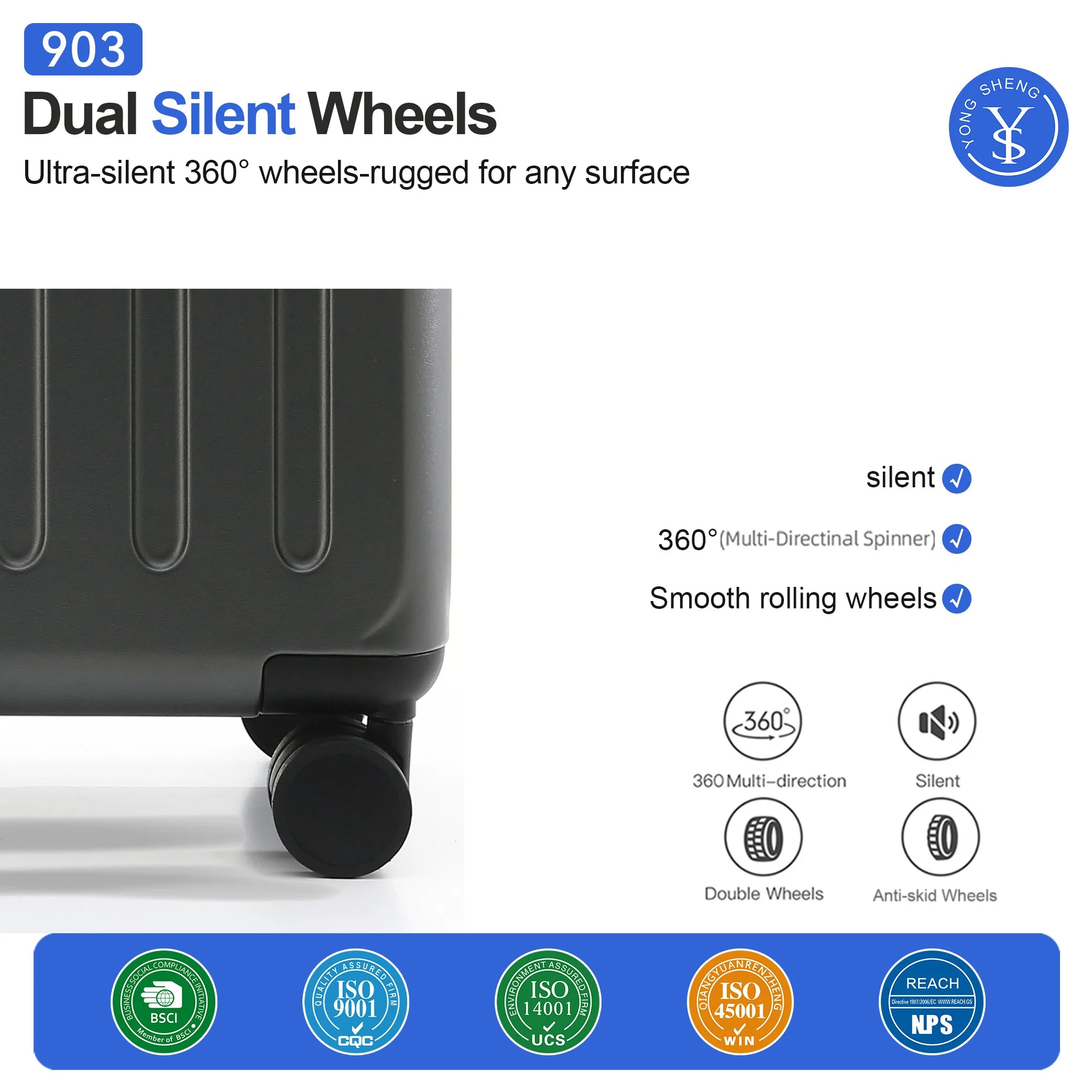 GloVoyage 20 Inch Ultra-Lightweight Carry On Suitcase - Airline Approved  Spinner Luggage