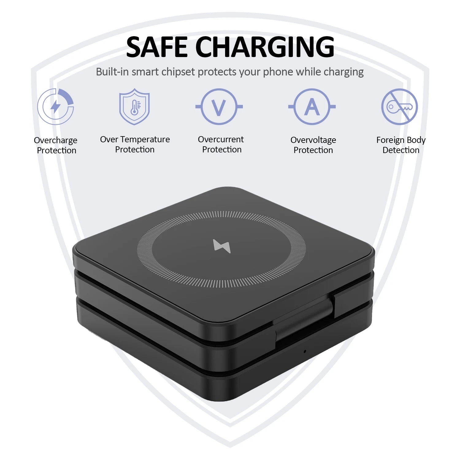 Glovoyage Magnetic 3-in-1 Portable Wireless Charger