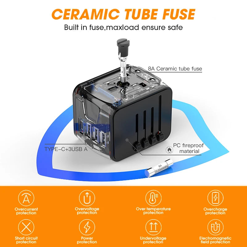 GloVoyage™ Universal Worldwide Travel Adapter