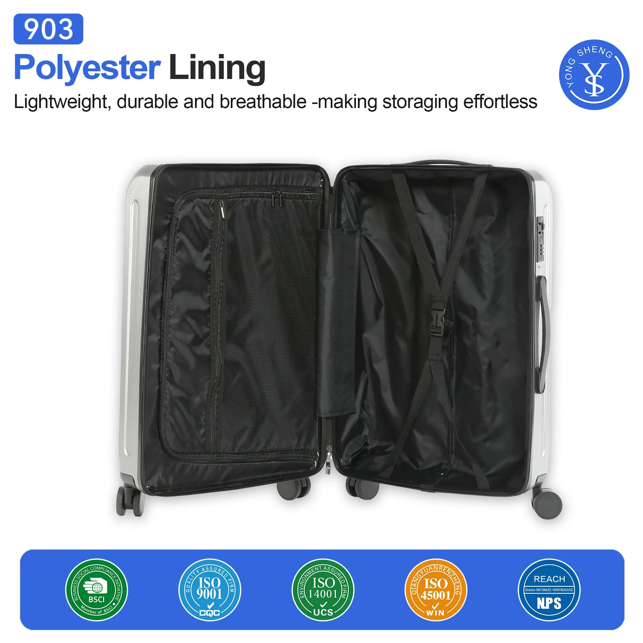 GloVoyage 20 Inch Ultra-Lightweight Carry On Suitcase - Airline Approved  Spinner Luggage