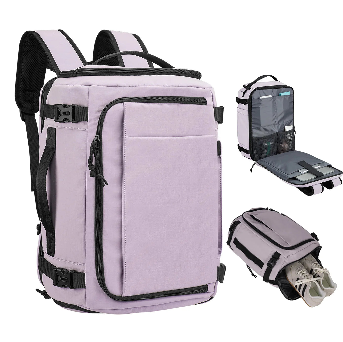 GloVoyage 36–56L Water-Resistant Unisex Travel Backpack