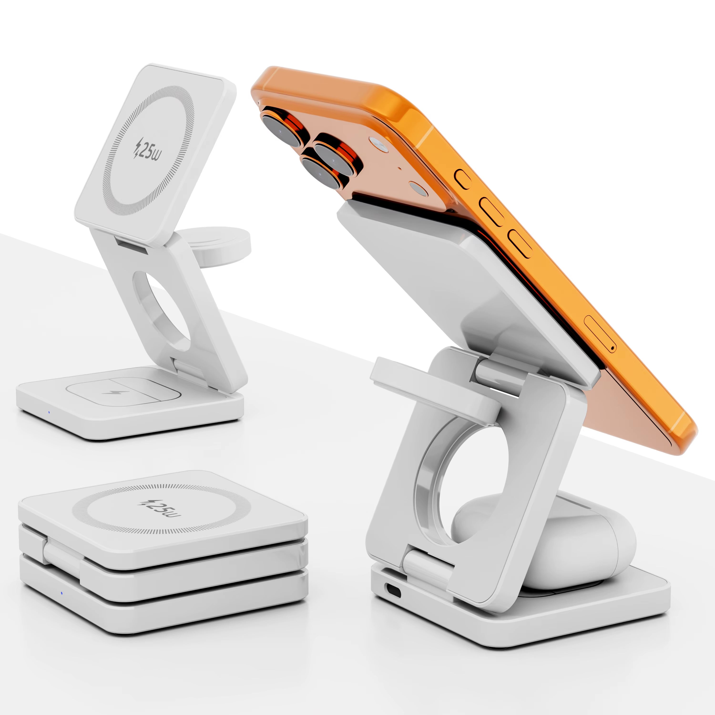 GloVoyage Qi2.2 3-in-1 Magnetic Wireless Charger Travel Power System