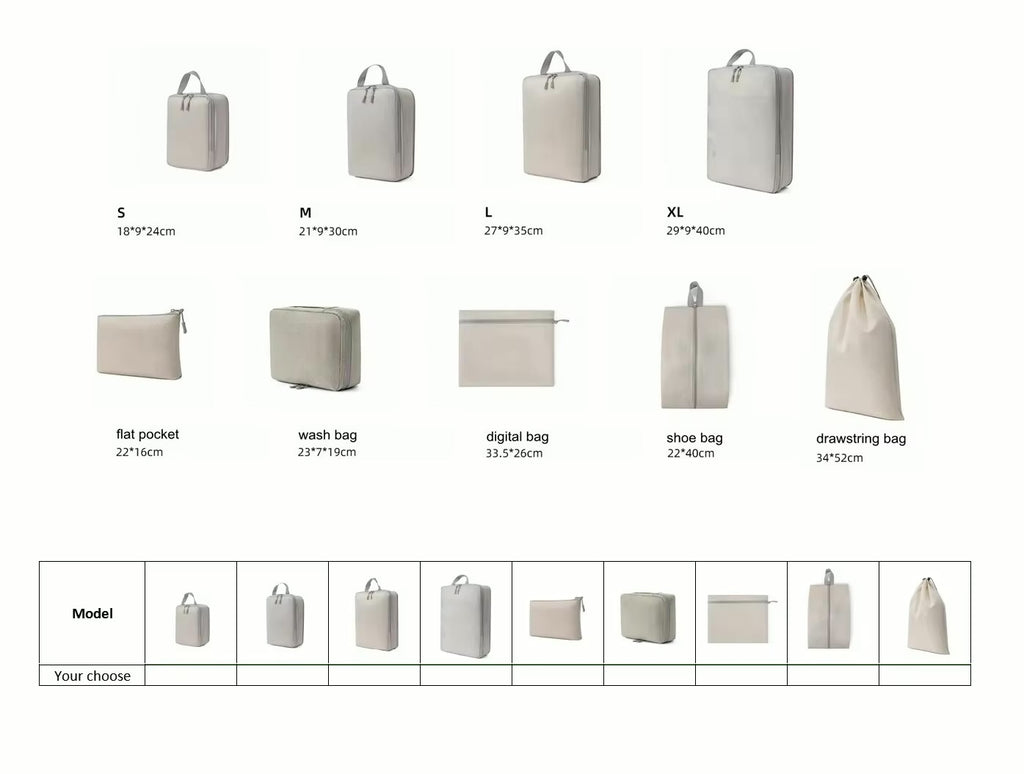 GloVoyage™ 7-Piece Premium Compression Packing Cube Set – Space-Saving Travel Organizers