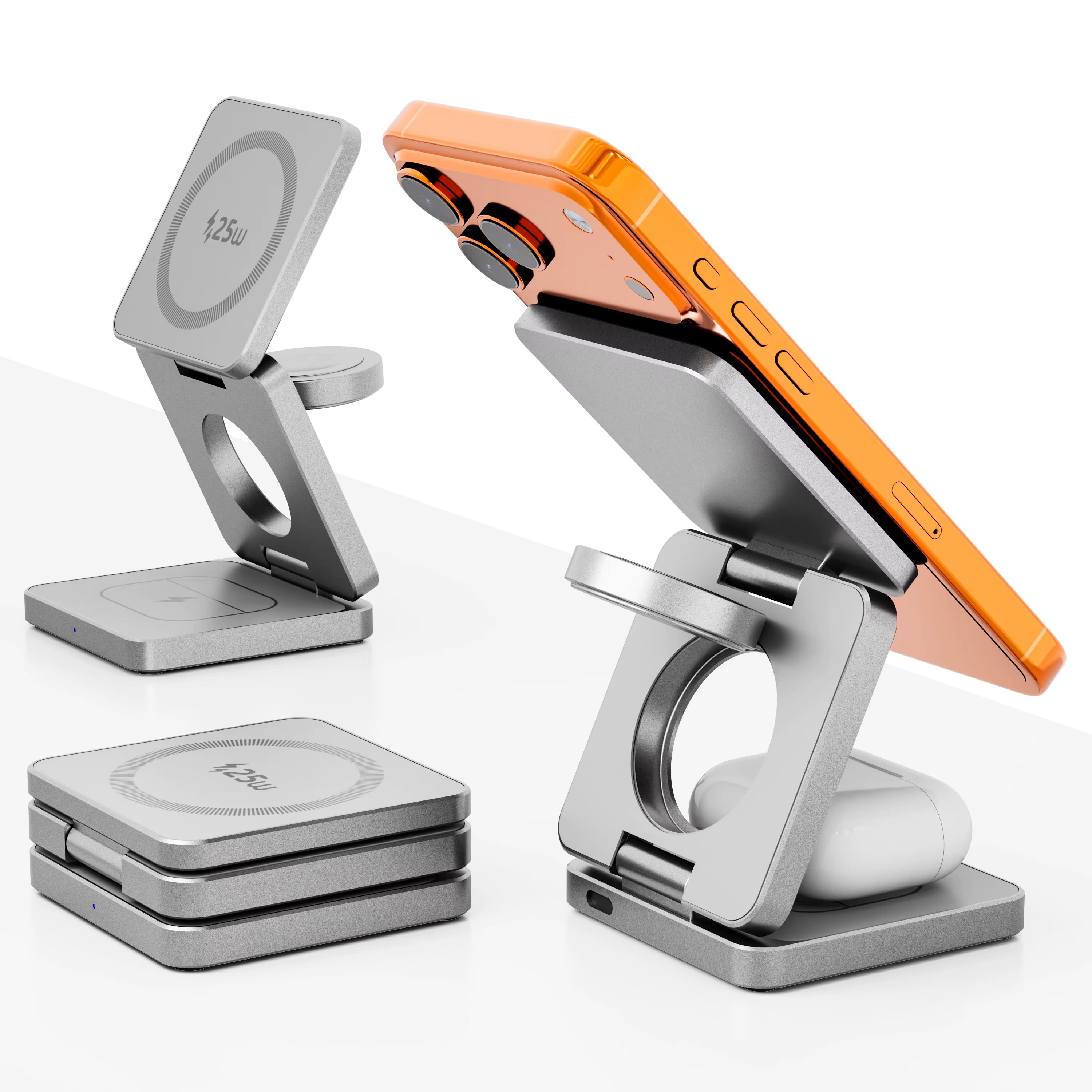 GloVoyage Qi2.2 3-in-1 Magnetic Wireless Charger Travel Power System