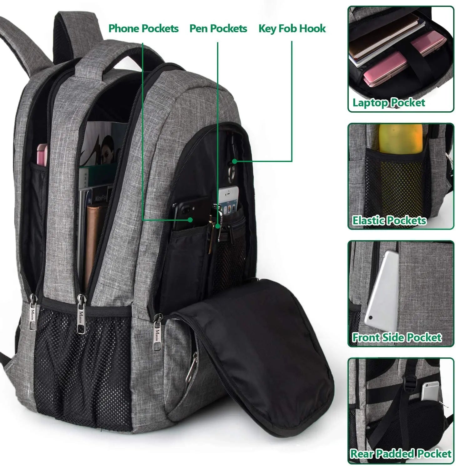 Slim Anti-Theft Laptop Travel Backpack