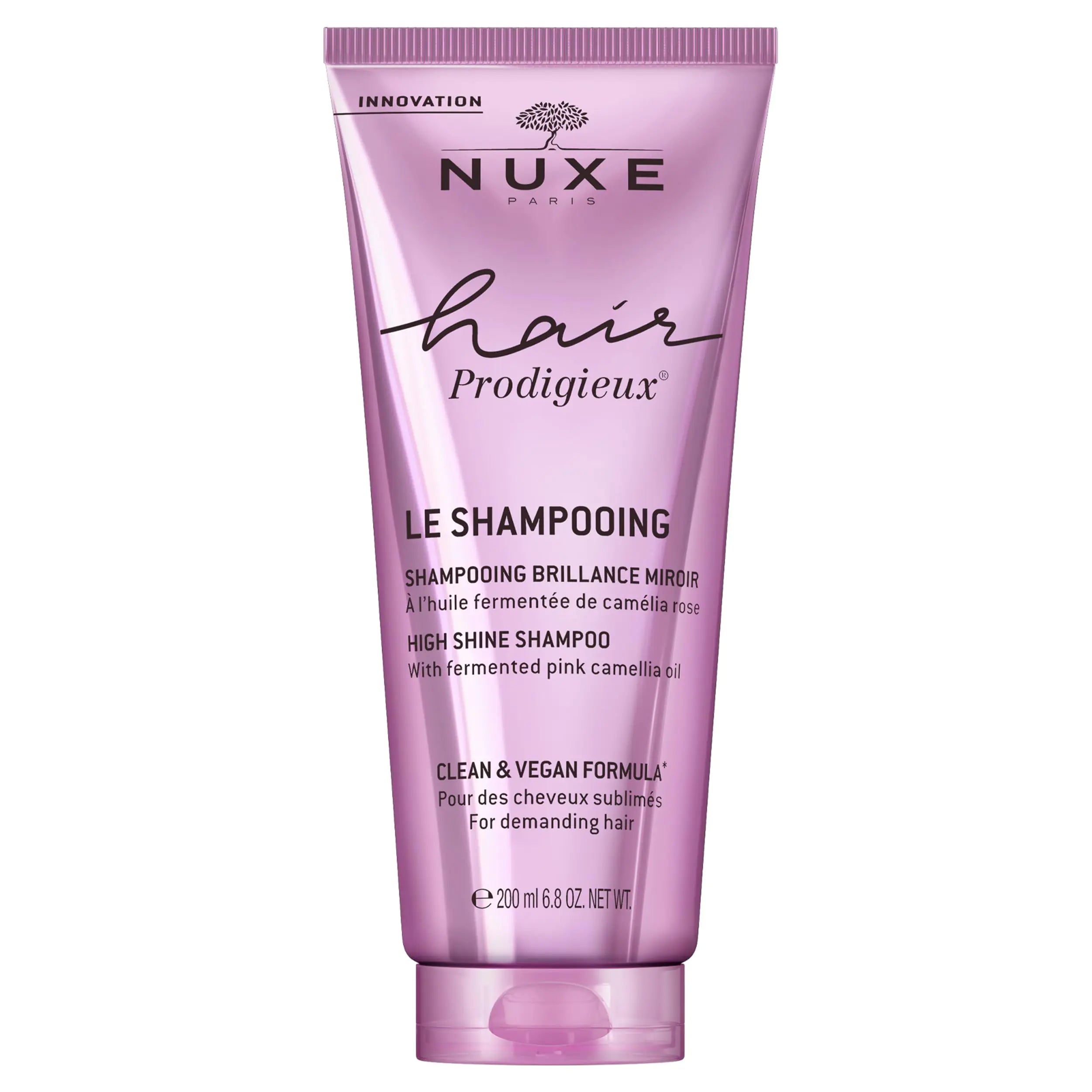 NUXE Hair Prodigieux High Shine Shampoo. Nourishing Gentle Cleanser that Intensifies Hair Shine & Smoothness. Silicone-free & Sulfate-free Ideal for Daily Use 6.8 Fl Oz