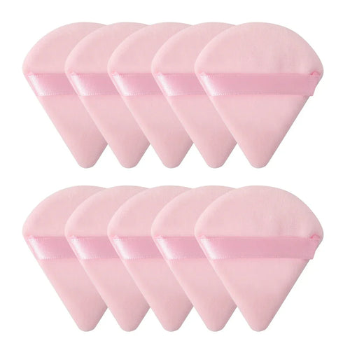 10/20Pcs Triangle Velvet Powder Puff – Mini Face Makeup Sponges