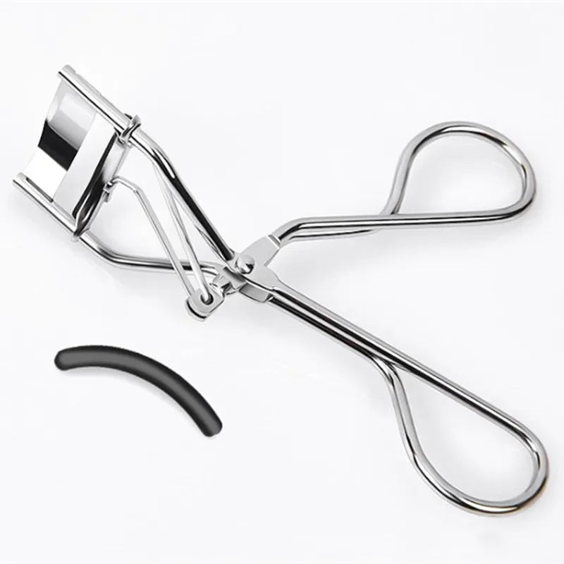 Silver & Black Stainless Steel Eyelash Curler