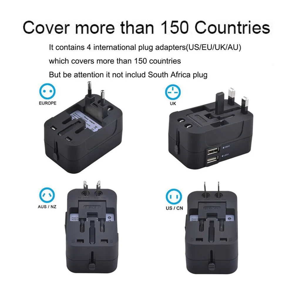Melery™ Universal Worldwide Travel Adapter with Dual USB Charging Ports