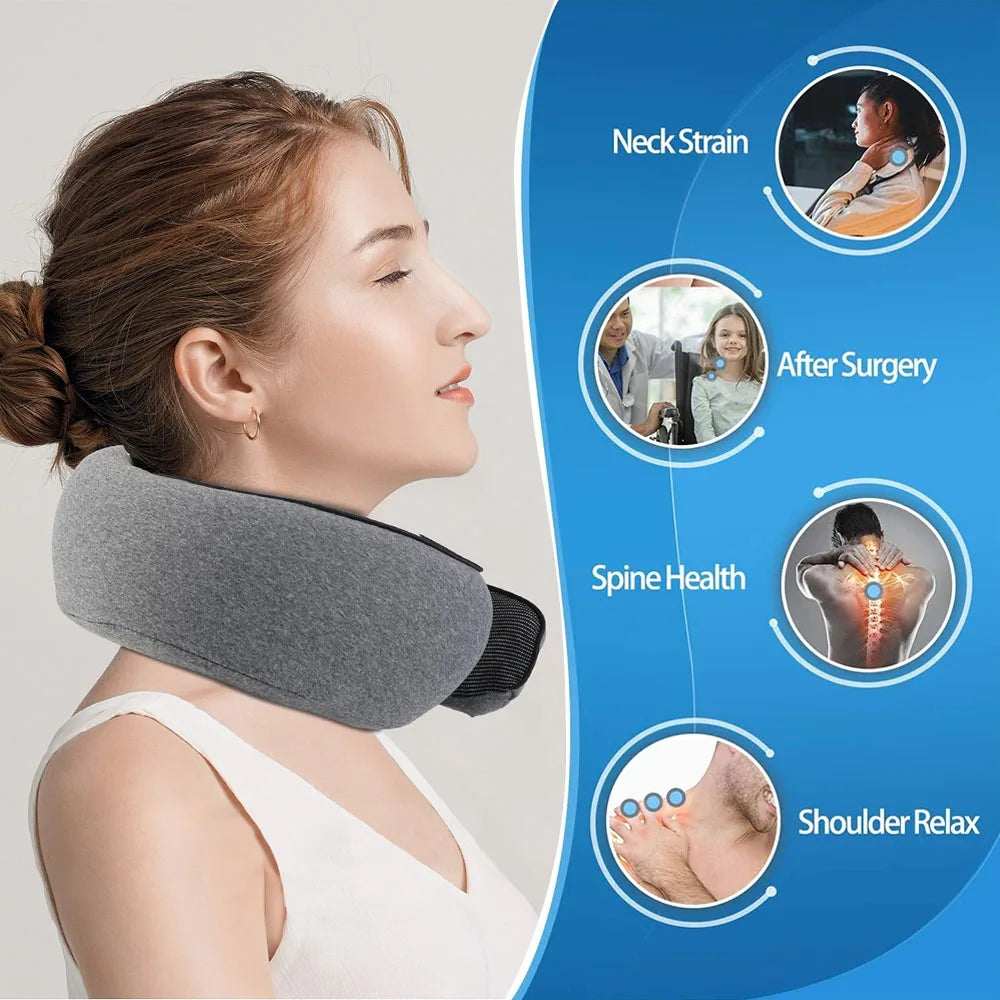 Soft Portable U-Shaped Travel Pillow – Memory Foam Neck Support Cushion