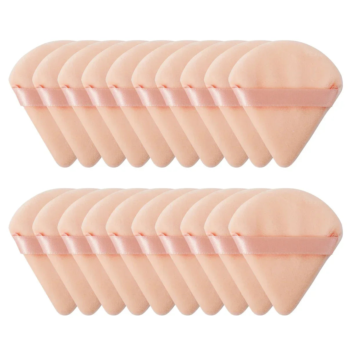 10/20Pcs Triangle Velvet Powder Puff – Mini Face Makeup Sponges