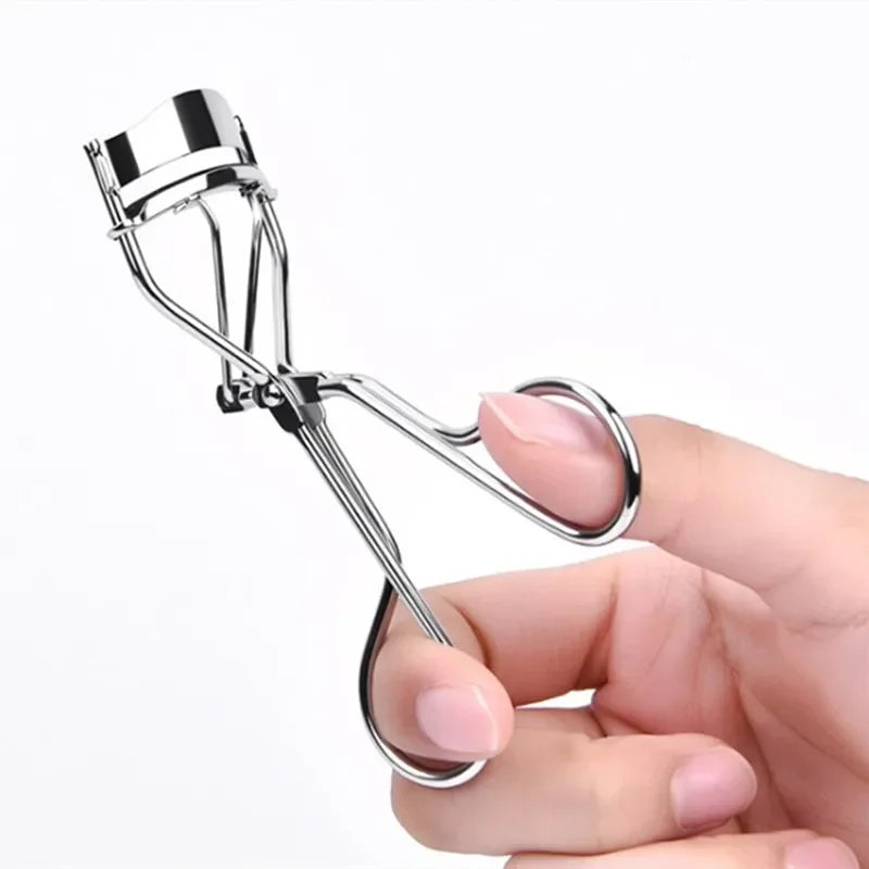 Silver & Black Stainless Steel Eyelash Curler