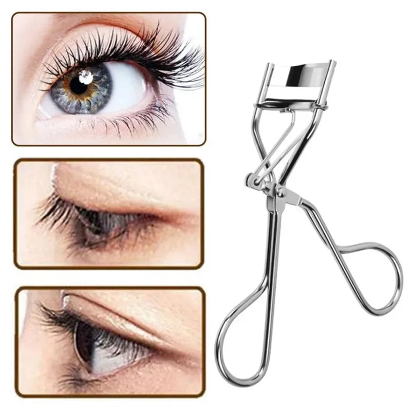 Silver & Black Stainless Steel Eyelash Curler