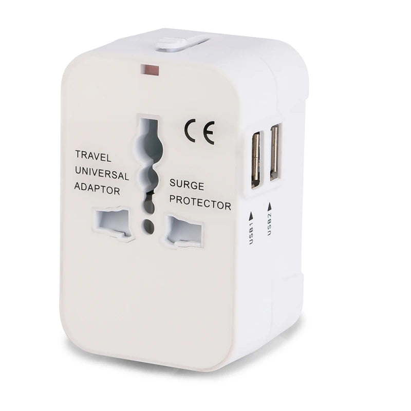 Melery™ Universal Worldwide Travel Adapter with Dual USB Charging Ports