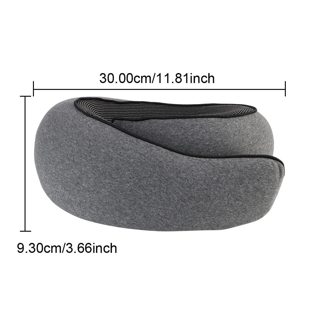 Soft Portable U-Shaped Travel Pillow – Memory Foam Neck Support Cushion