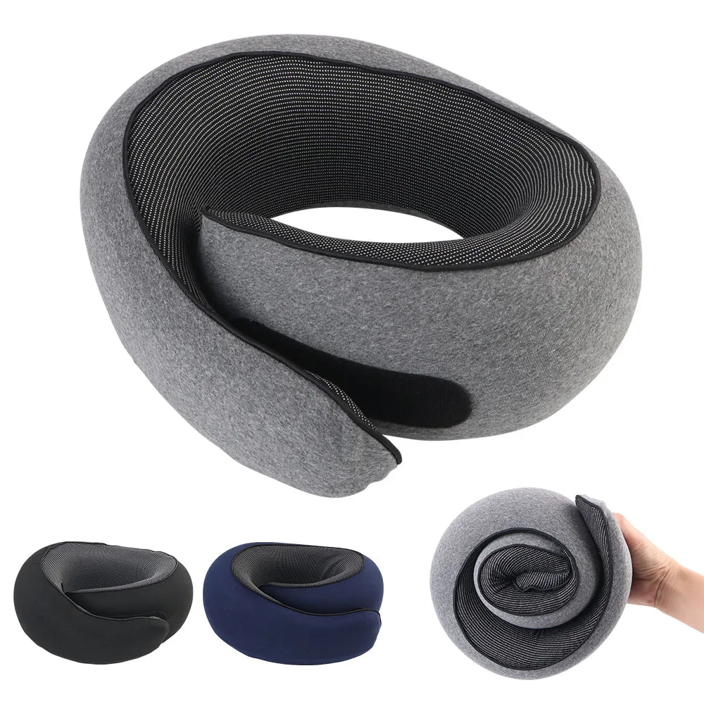 Soft Portable U-Shaped Travel Pillow – Memory Foam Neck Support Cushion