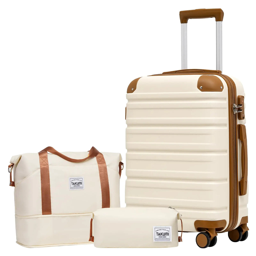 TAKUMI Carry On Luggage Set 3 Piece with Duffel Bag