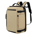 GLOVOYAGE™ water-resistant beige nylon travel backpack with expandable 36-56L capacity and adjustable straps.