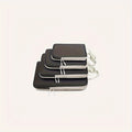 GLOVOYAGE™ 6-piece black compression packing cube set with white zippers for organized travel and space-saving storage