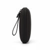 GLOVOYAGE™ black double-layer travel tech organizer bag with a wrist strap, shown from the side view.