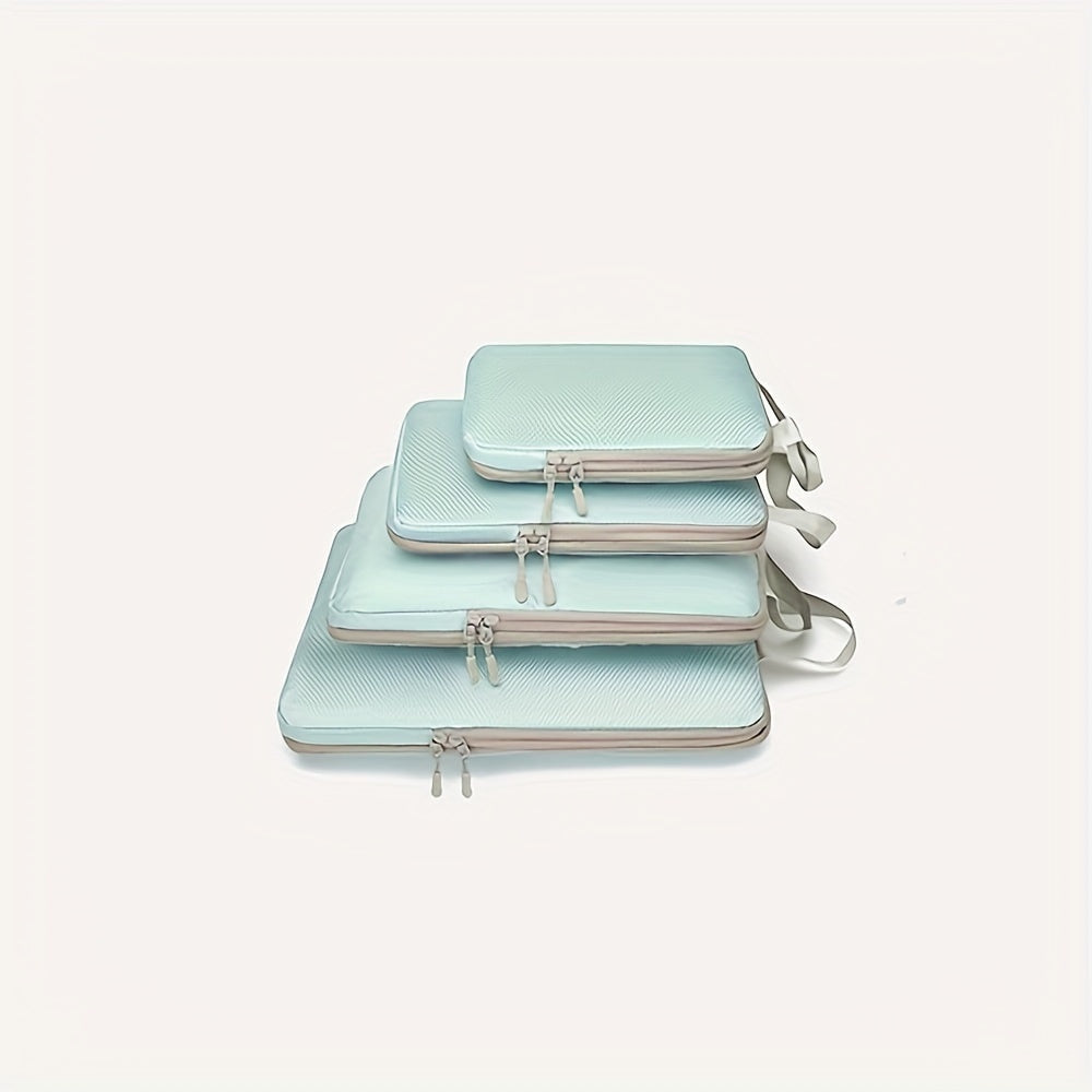 GLOVOYAGE™ 6-piece light blue compression packing cube set for organized travel and space-saving luggage storage.
